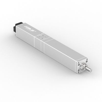 Actuador linear reto RM-SLA RobustMotion, servomotor de 24 V, curso de 100 mm, força máxima de empurrão de 300 N